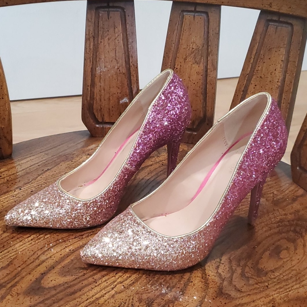 Glittery high heels